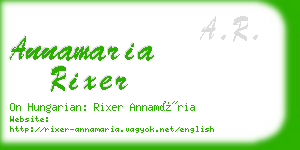 annamaria rixer business card